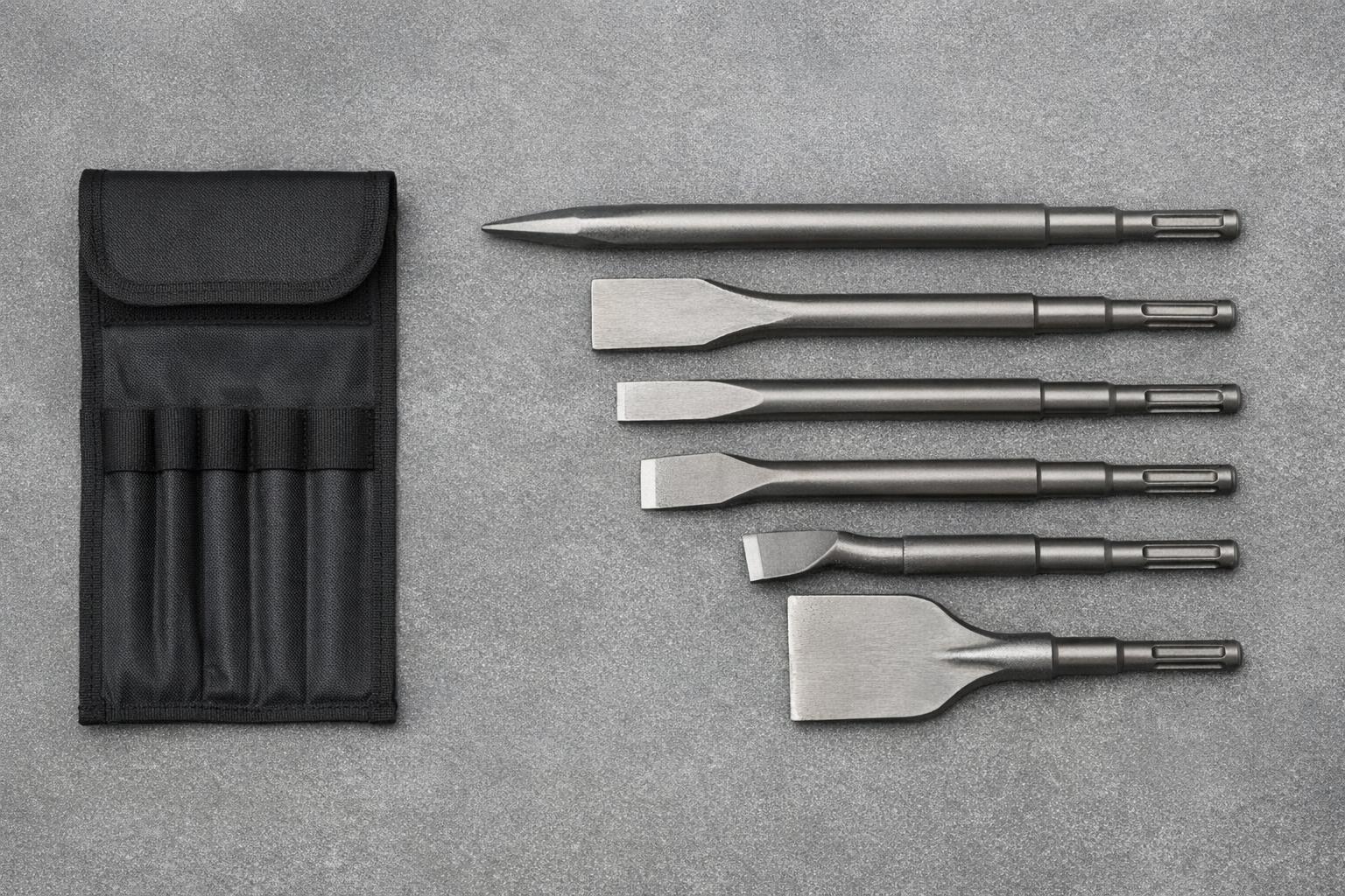 Zdjęcie zestawu dłut Bosch różnych rozmiarów